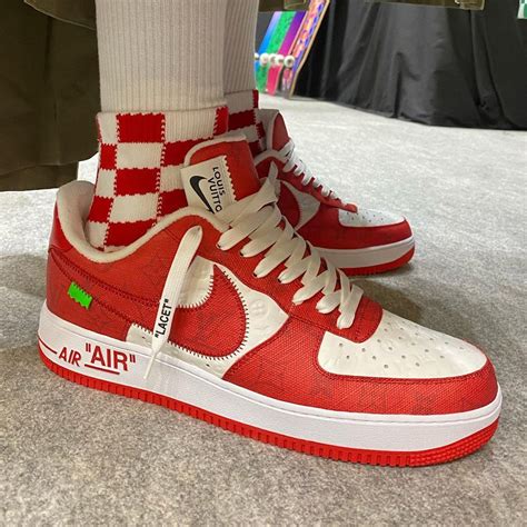 louis vuitton red air force 1|nike air force 1 low x.